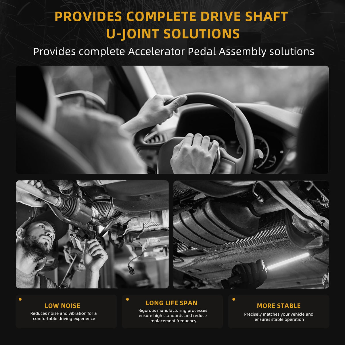 JAVOUKA accelerator pedal compatibility table image helps confirm model compatibility.