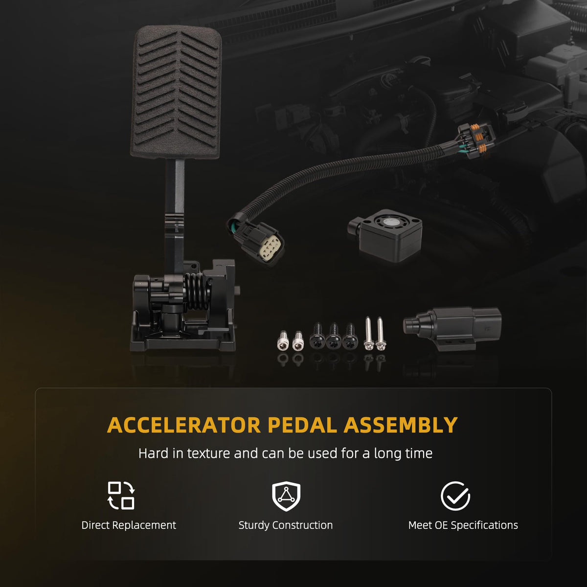 JAVOUKA accelerator pedal installation process preview emphasizes easy mounting.