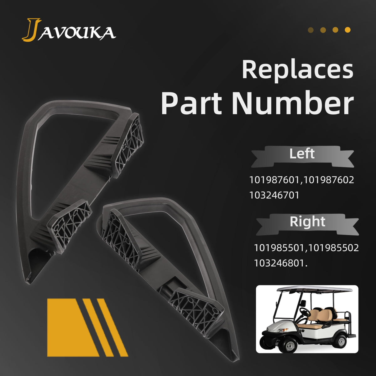 JAVOUKA left arm rest installed on Club Car DS enhances stability