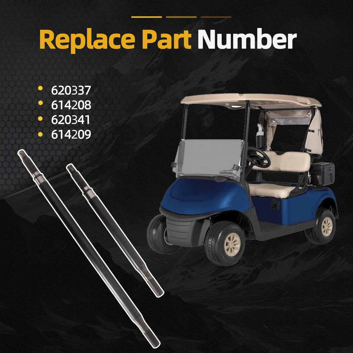 JAVOUKA bearing seal close-up on EZGO RXV rear axle for wear resistance