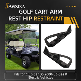 JAVOUKA right arm rest hip restraint close-up shows waterproof, wear-resistant ABS