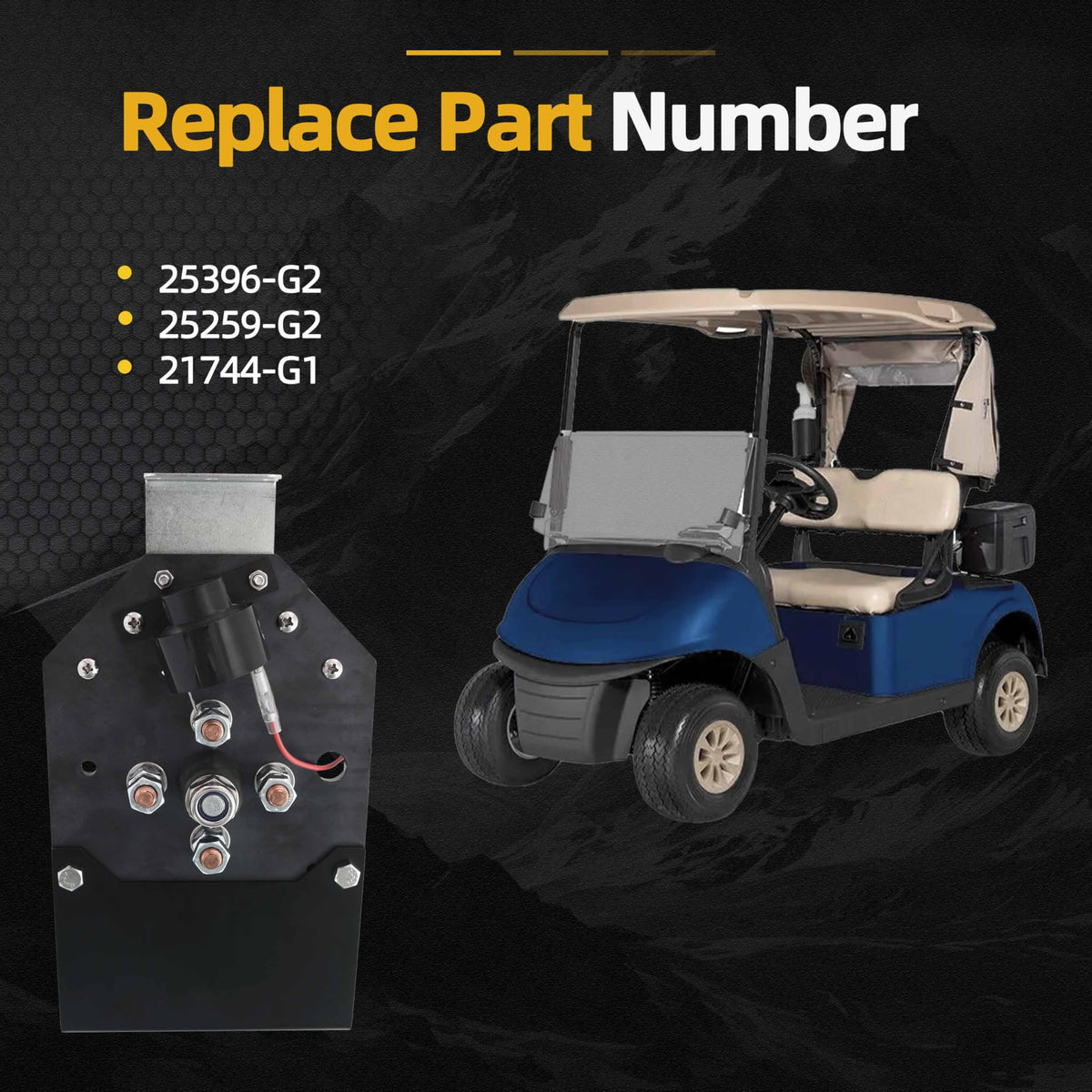 JAVOUKA switch displays OE 25259-G2 for EZGO Marathon fit.