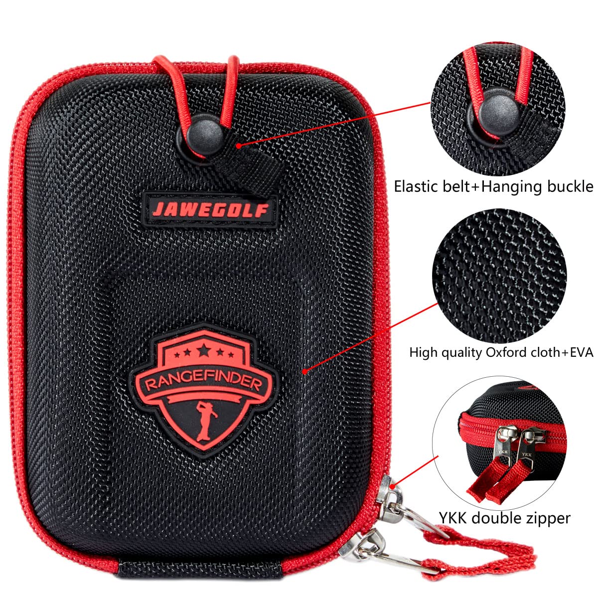 JAWEGOLF EVA shell interior magnets secure the rangefinder to cart or trolley