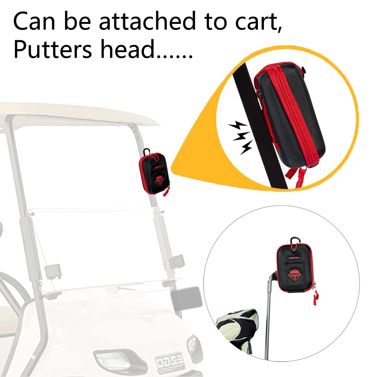 JAWEGOLF compact exterior fits rangefinders up to 4.65 x 3.3 x 1.9 inches