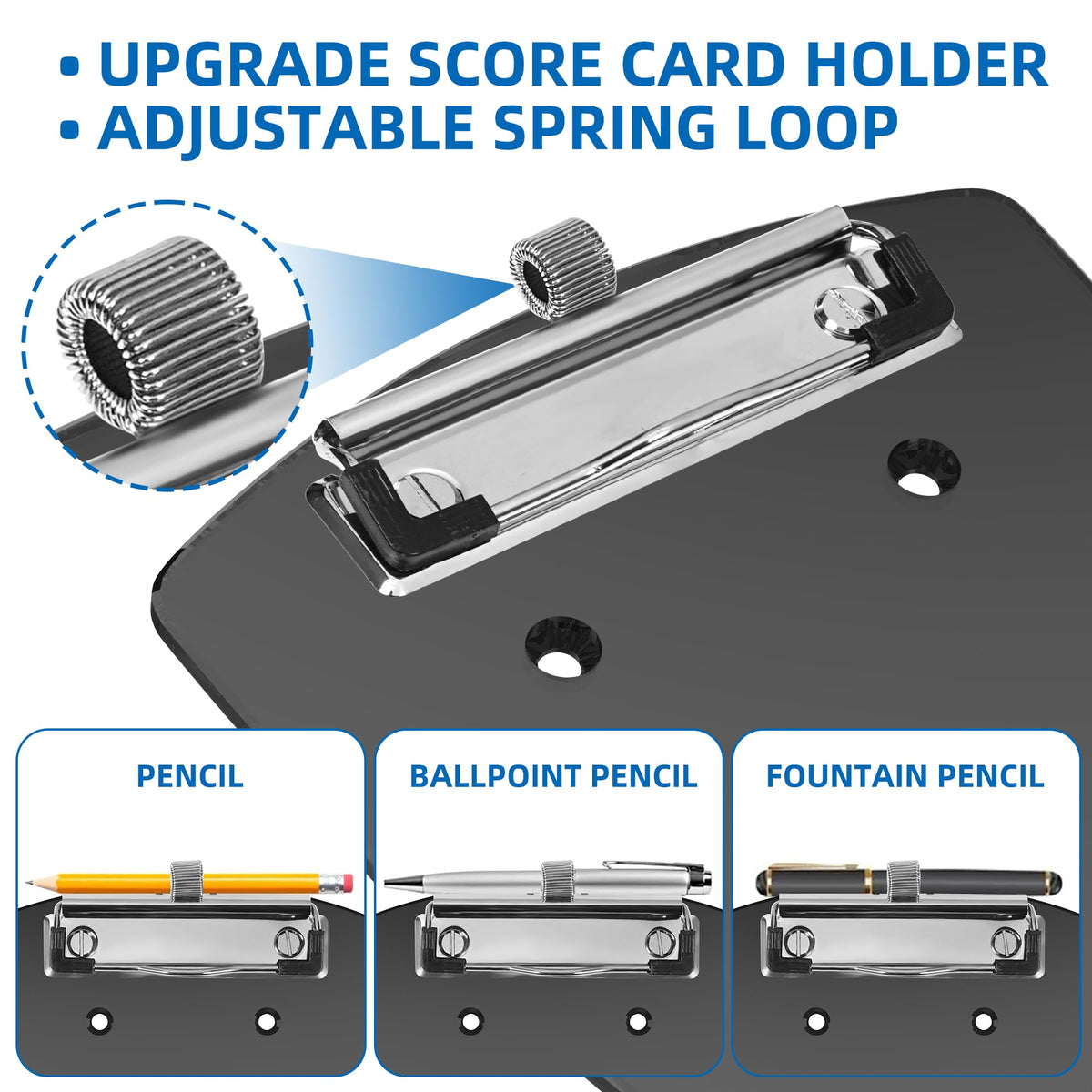 Jaxpare black-tinted scorecard holder design reduces glare