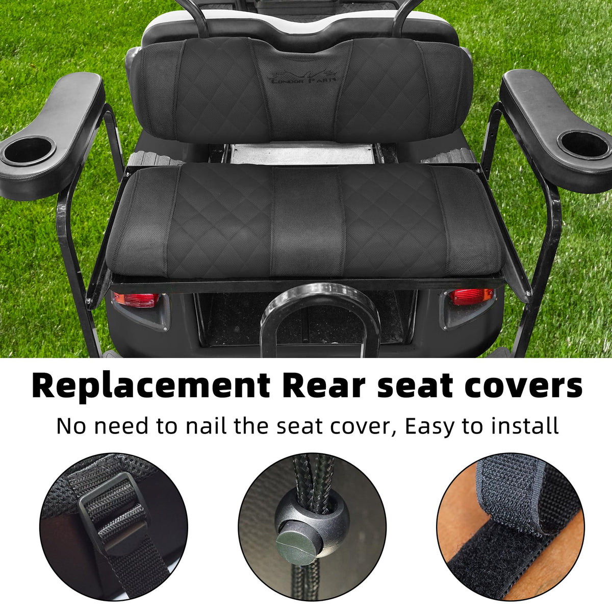 Jaxpare breathable sandwich mesh keeps seats cooler on sunny days.