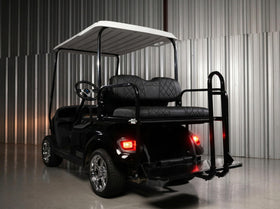 Jaxpare carbon black seat cover gives a sleek upgrade.