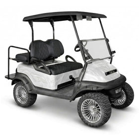 Jaxpare Diamond Seat Cover on Club Car Precedent front seat for a refreshed look.