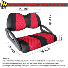 Jaxpare Excar-compatible seat cover for front seats in red