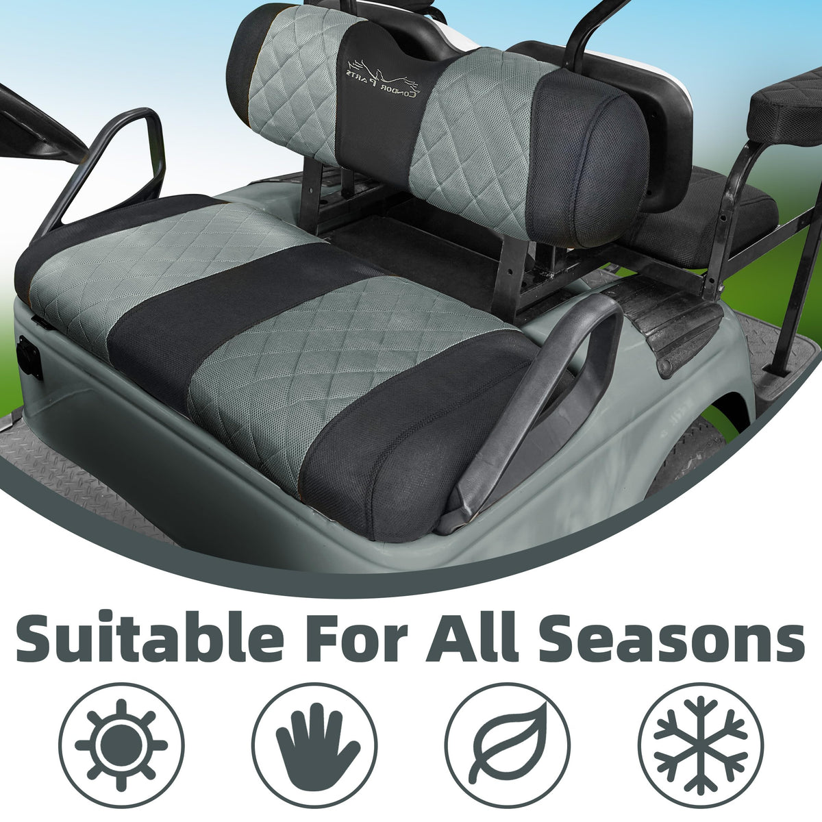 Fits EZGO TXT and RXV carts with Jaxpare seat cover