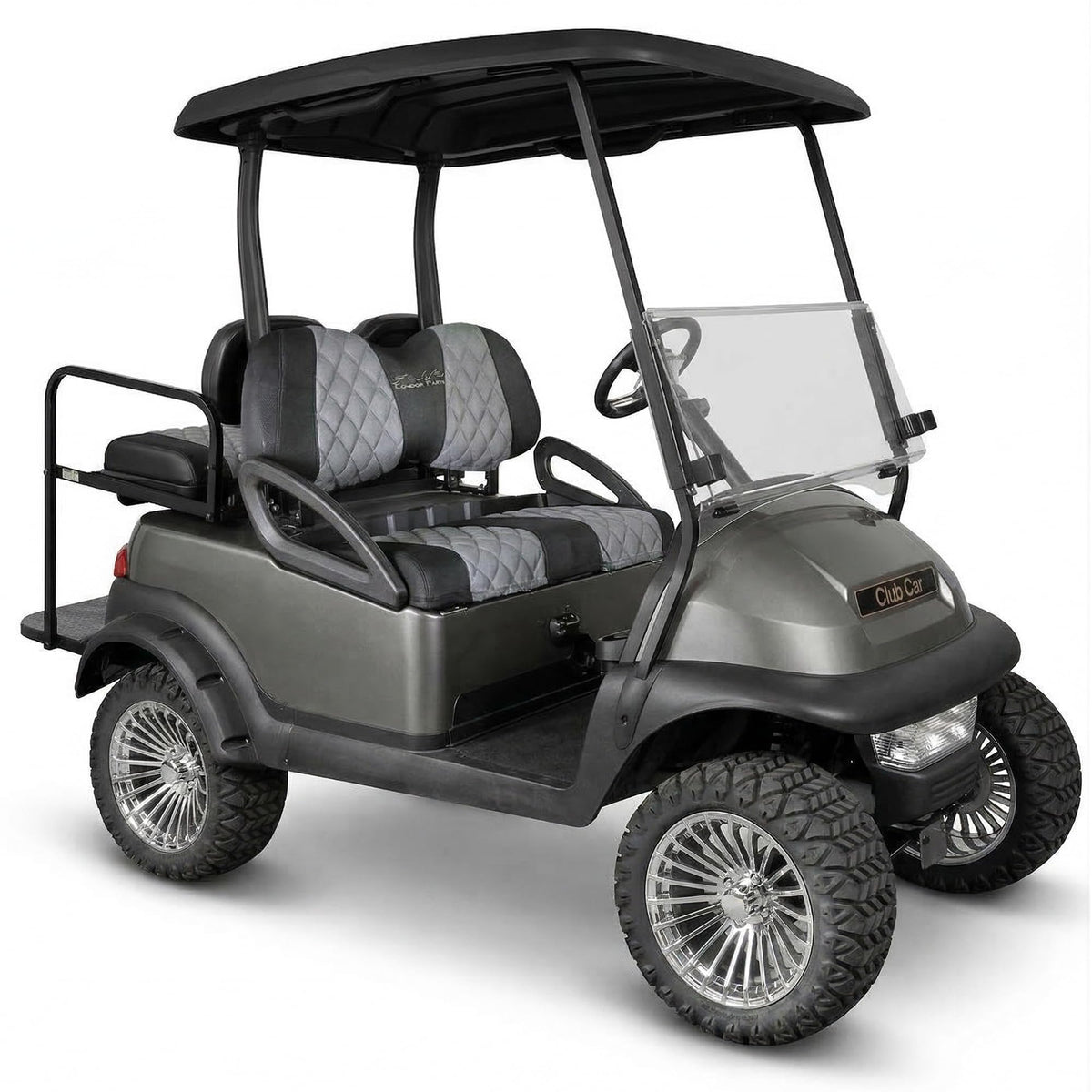 Jaxpare diamond seat cover on Club Car Precedent front seat
