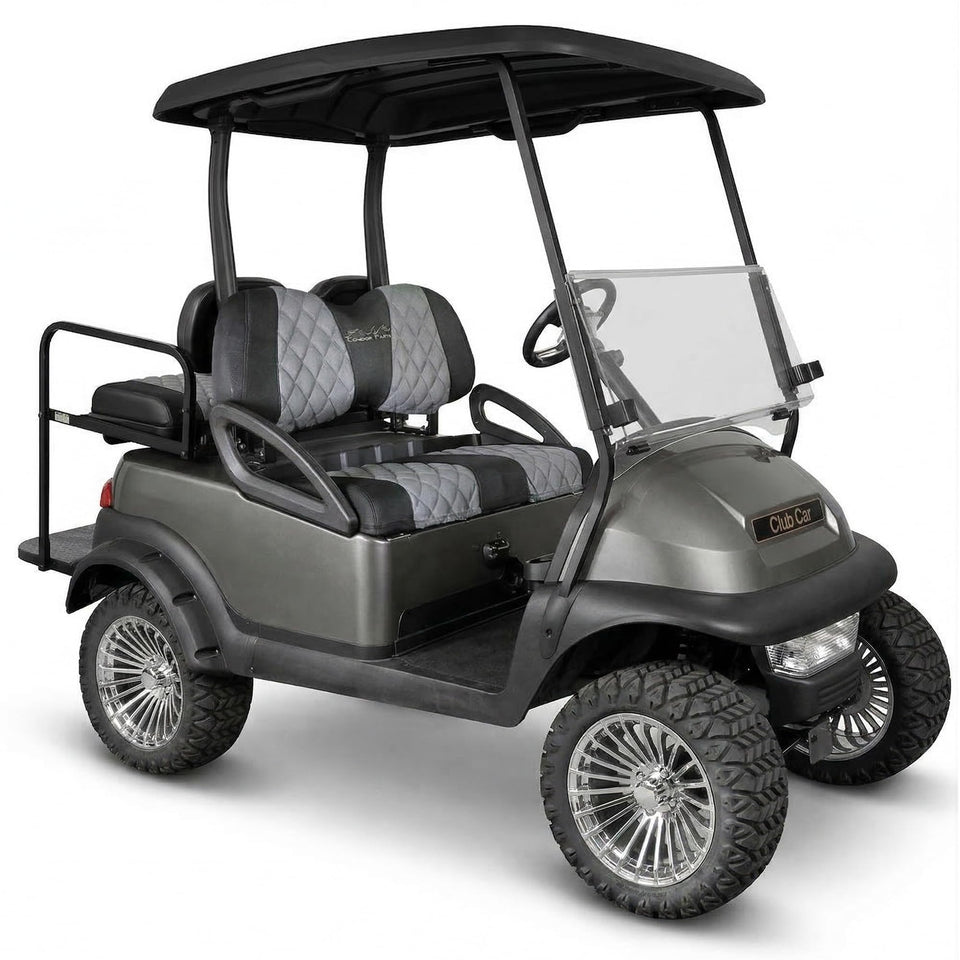 Jaxpare diamond seat cover on Club Car Precedent front seat