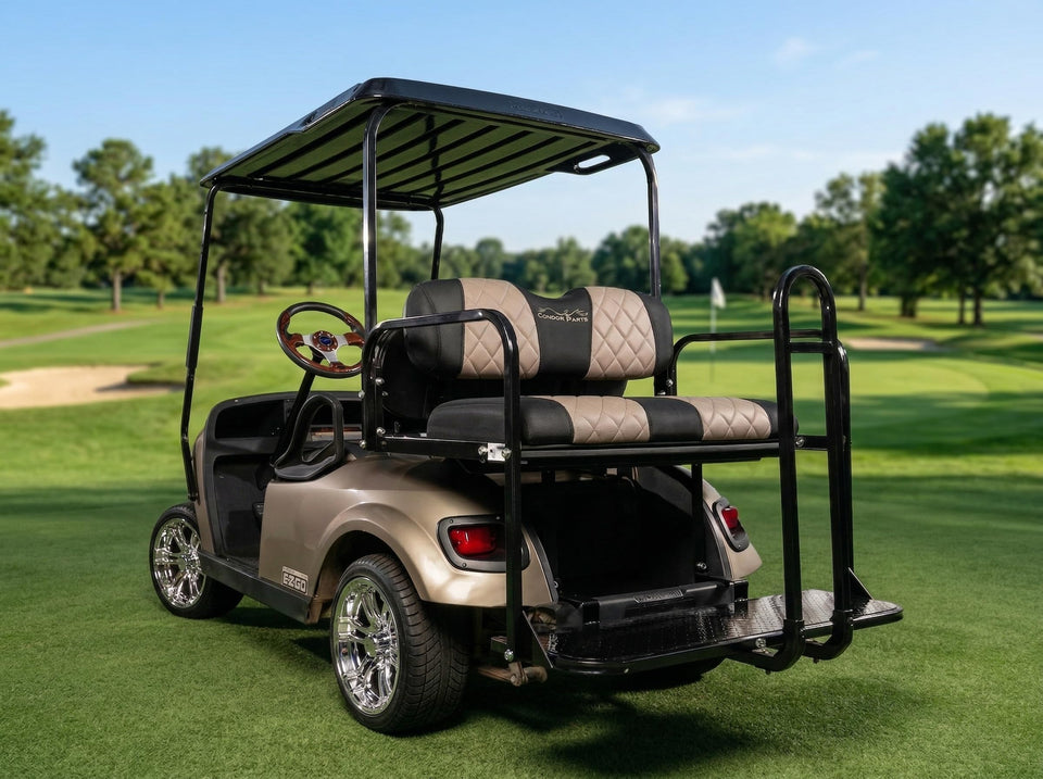 Jaxpare golf cart seat cover with diamond-design pattern for protection and style