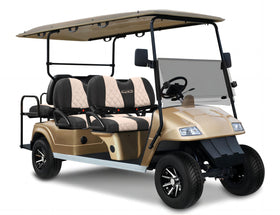 Jaxpare golf cart seats refreshed with premium sandwich material.