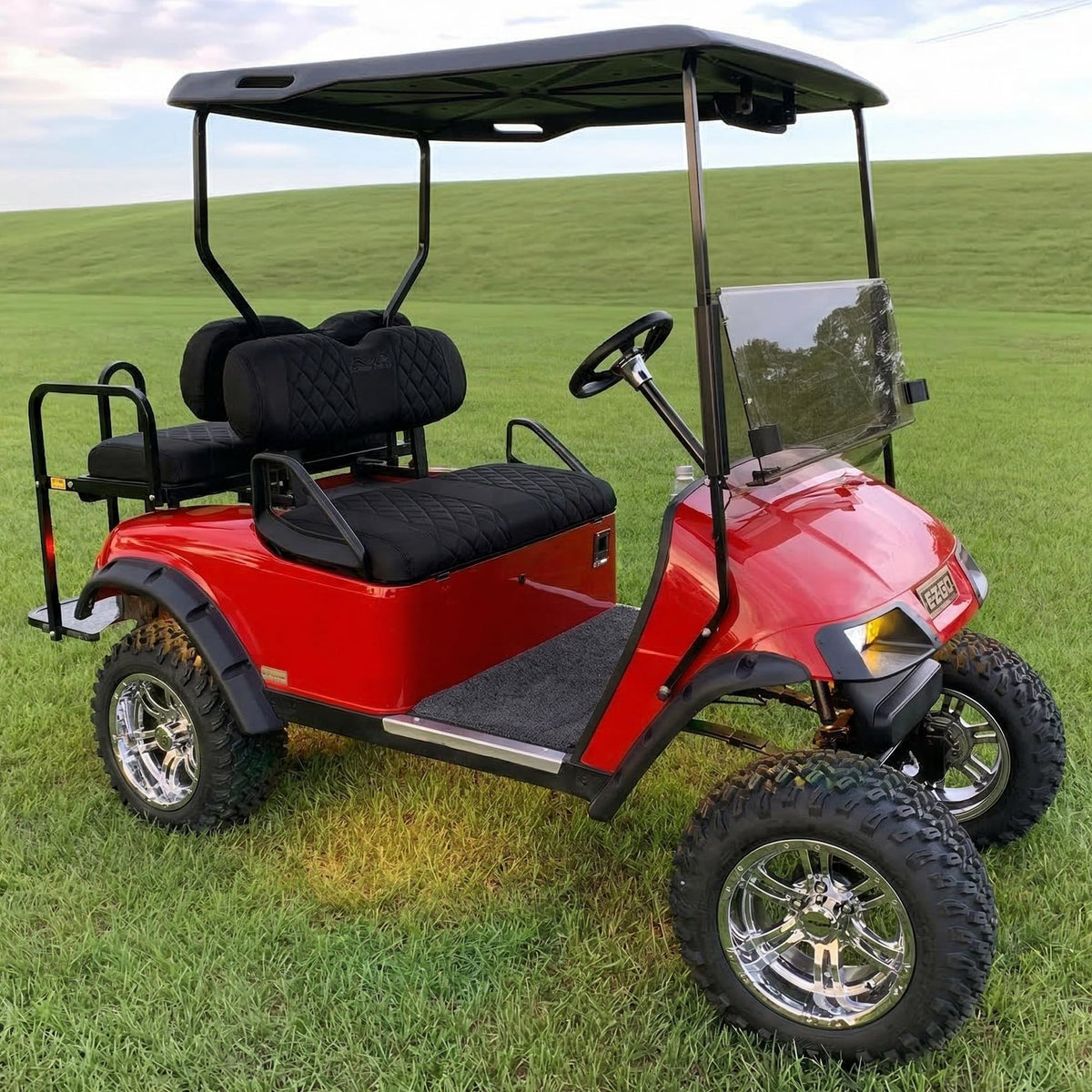 Jaxpare EZGO TXT seat cover provides a protective, tailored fit.