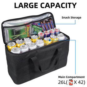 Jaxpare leak-proof PEVA liner protects contents and simplifies cleanup.