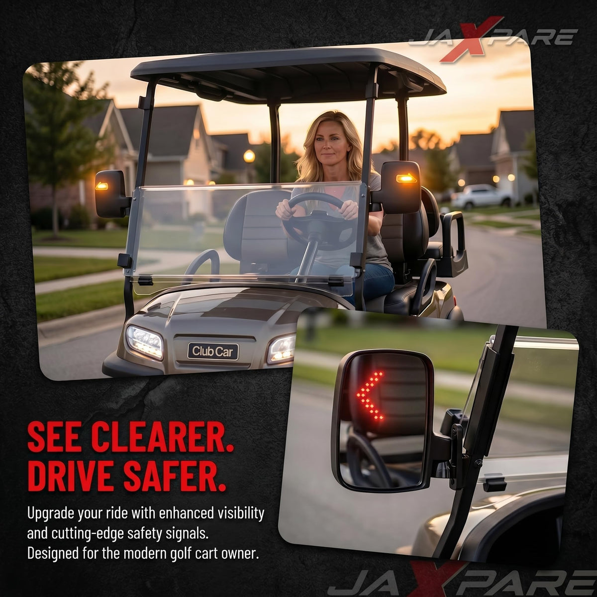 Jaxpare LED arrow indicators enhance visibility in all weather for other drivers