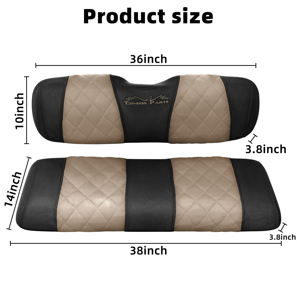Jaxpare golden brown seat cover adds warm contrast