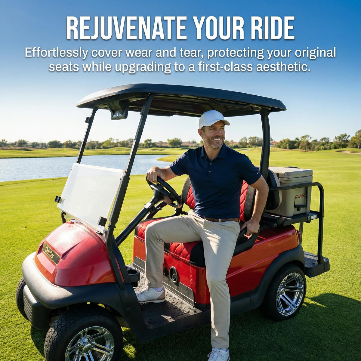 Jaxpare seat protection for Club Car Precedent, preserves original upholstery