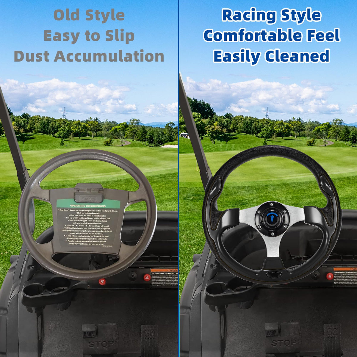 Jaxpare steering wheel offers easy installation with included hardware.