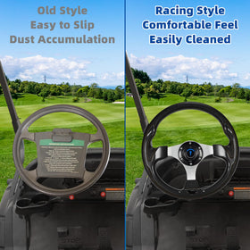 Jaxpare steering wheel offers easy installation with included hardware.