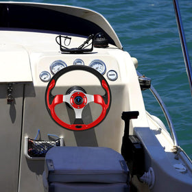 Jaxpare steering wheel installed on cart enhances driving comfort.