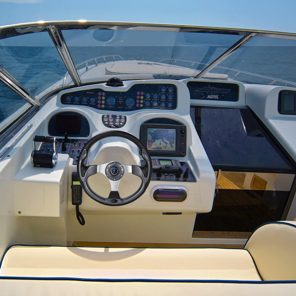 Jaxpare PU foam steering wheel offers soft touch and comfortable grip.
