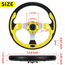 Jaxpare yellow wheel top view highlights soft PU foam grip.