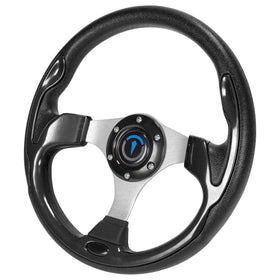 Jaxpare 13-inch diameter steering wheel improves handling for clubs and boats.