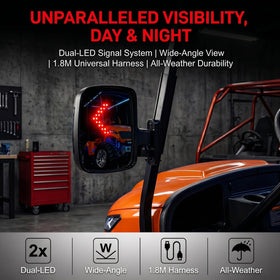 Jaxpare upgraded PP shell side mirror resists scratches for long-lasting durability