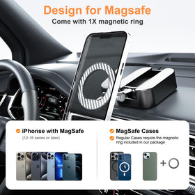 JBQCBL non-MagSafe phones use included metal ring for secure hold