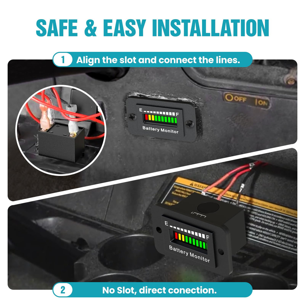 JDIAG IP65 waterproof gauge withstands outdoor use on boats and scooters.