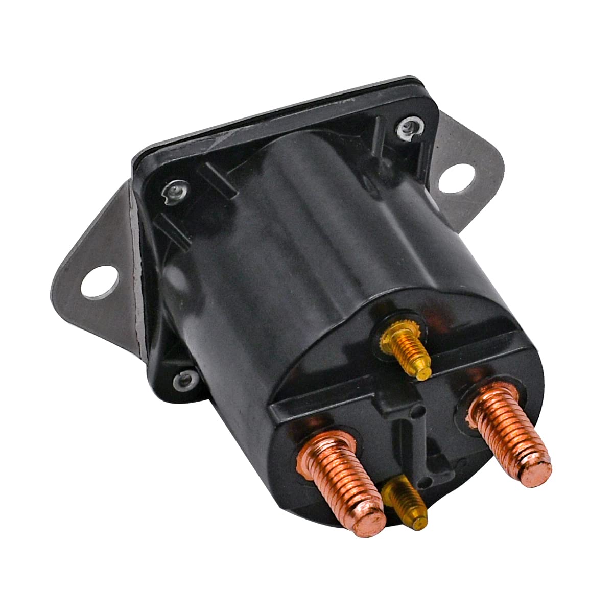 Close-up of JDLLONG four-terminal 12V solenoid ready for quick replacement