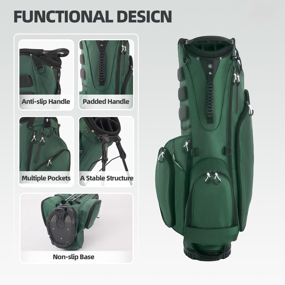 JDSZM 8-pocket design with zippered storage for easy access