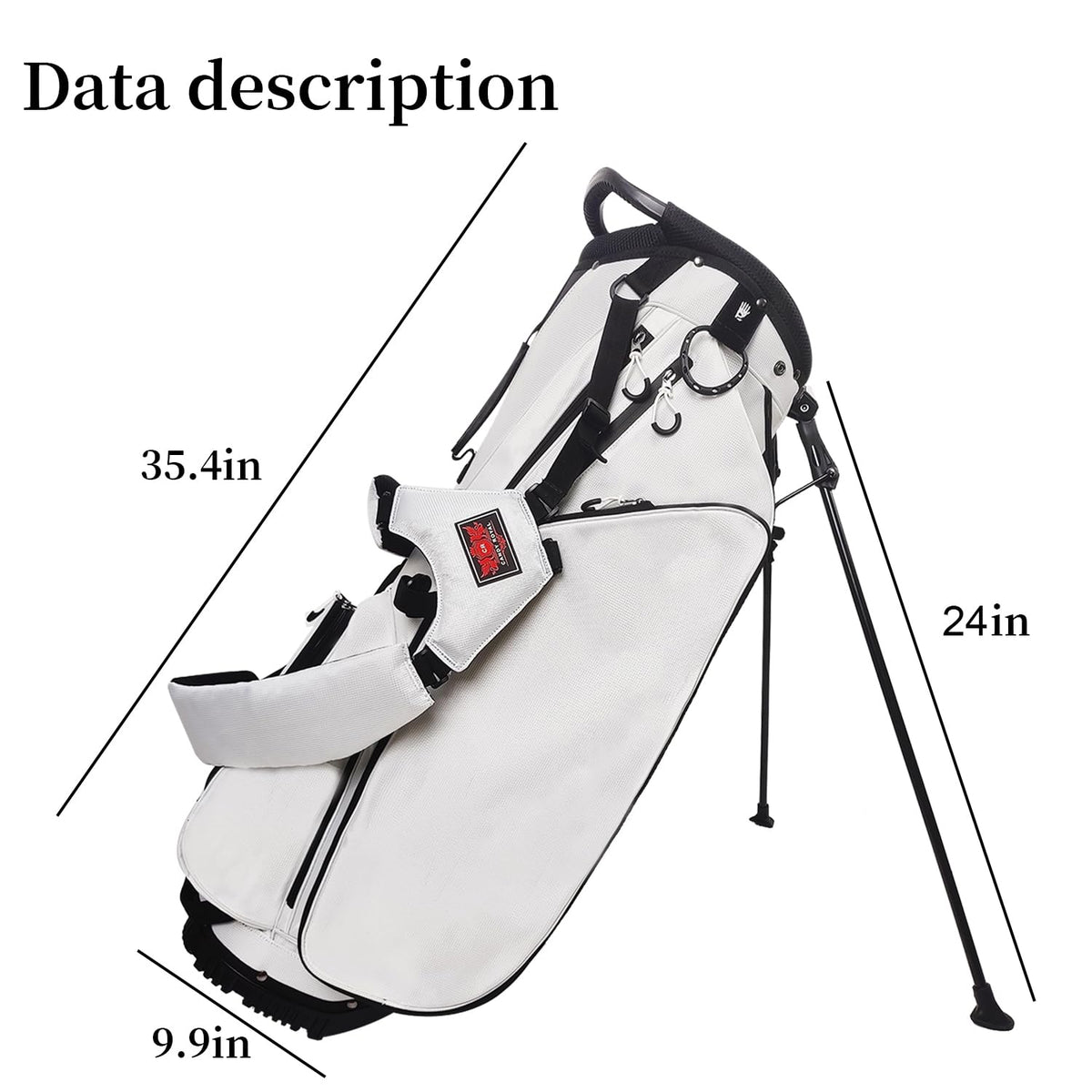 JDSZM sturdy base adds balance when parked on grass or carts.
