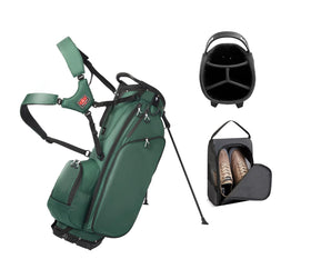 JDSZM lightweight stand bag front view with organized club layout for quick access