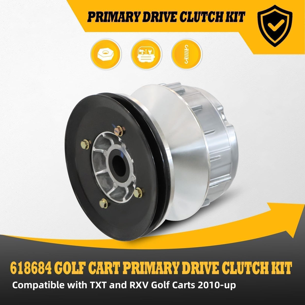 Jecoupoon drive clutch kit 618684-644299-672686 supports reliable replacement for TXT RXV golf carts