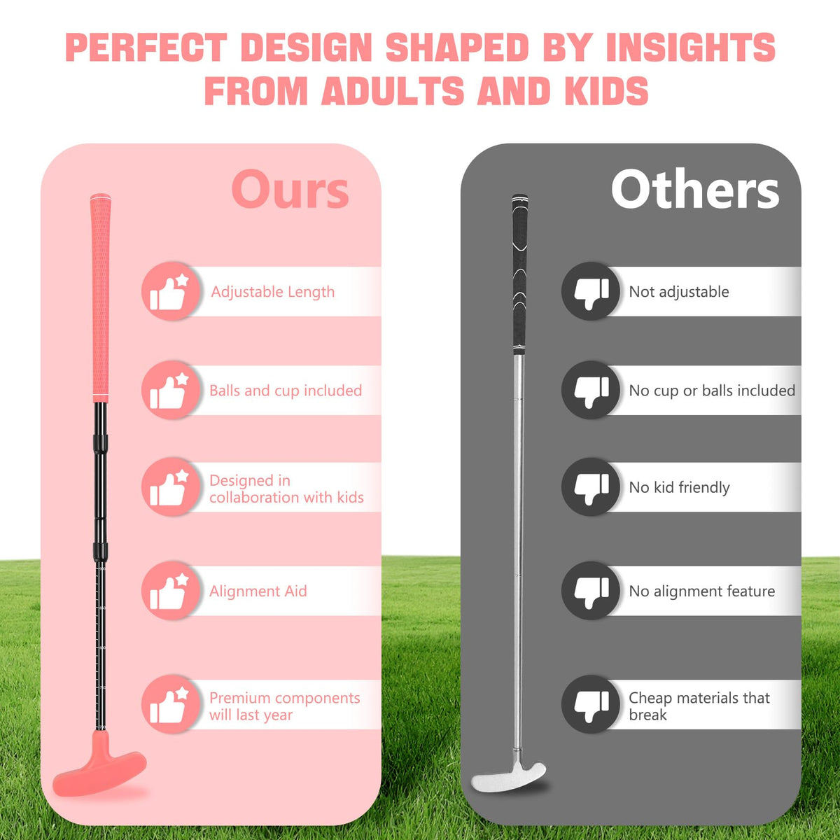 Jeemeele gift-worthy golf putter set for teens and adults