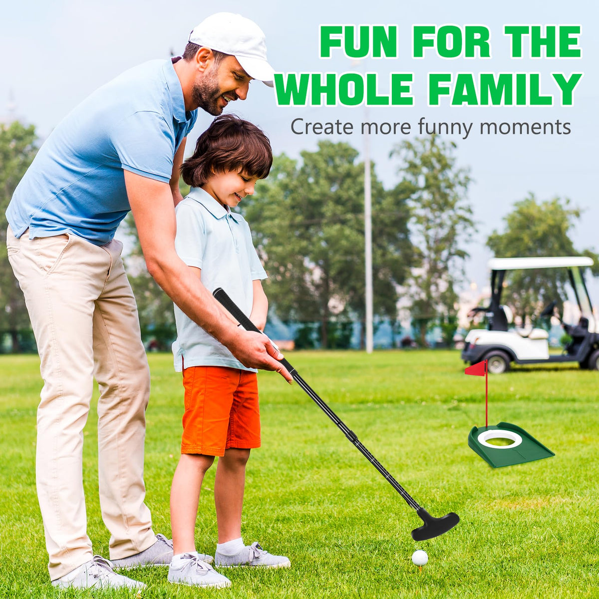Jeemeele golf putter portable design fits in a bag for on-the-go practice.