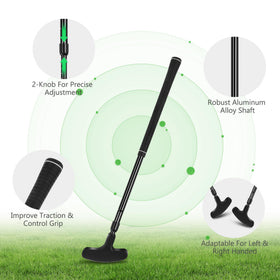 Jeemeele golf putter with rubber anti-slip grip for secure handling.