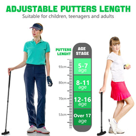 Jeemeele golf putter with stainless-steel shaft for durable training sessions.
