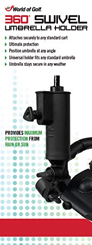 Umbrella angle adjustment on the JEF holder supports sun or rain comfort.