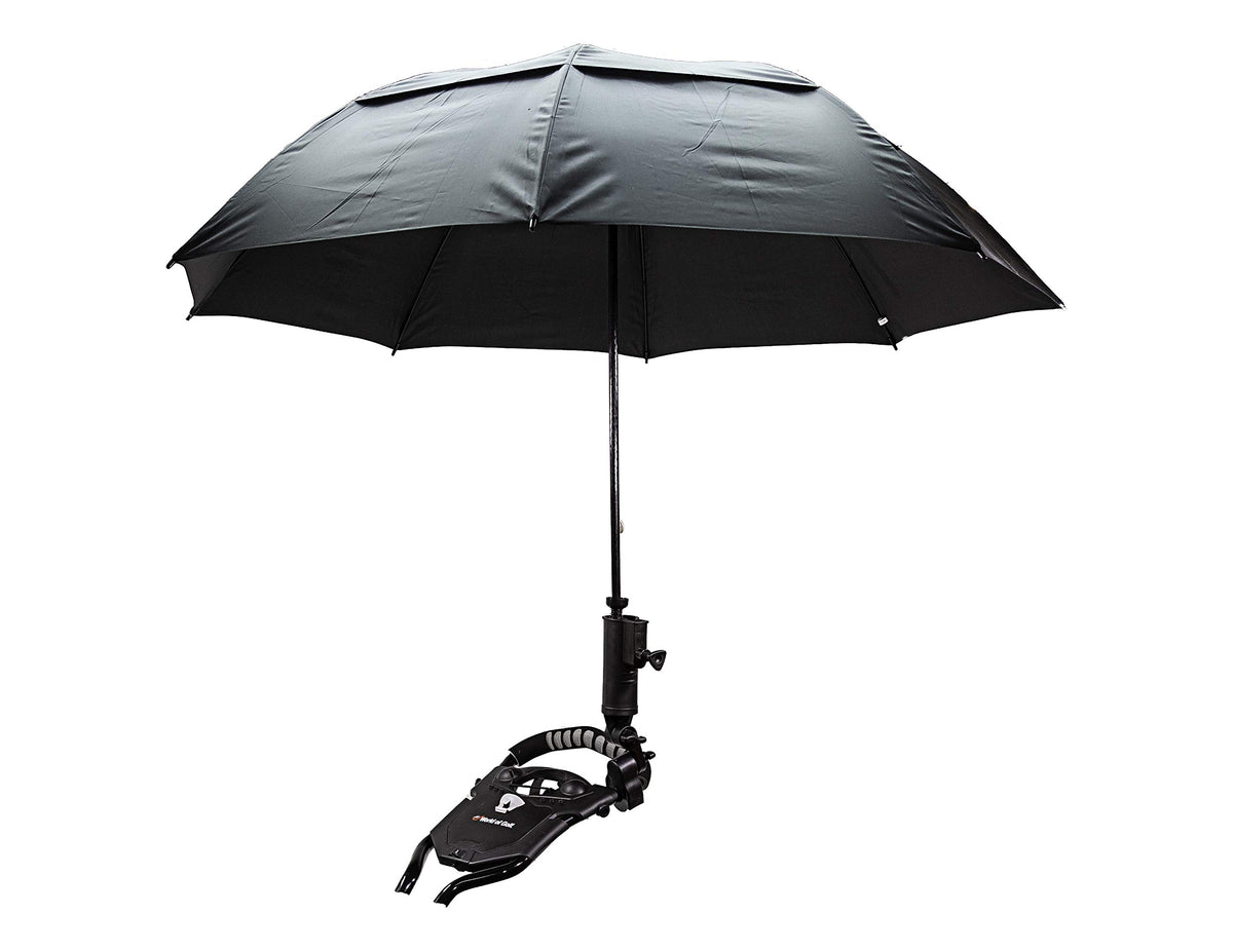 Secure fit on standard carts with the JEF umbrella holder.