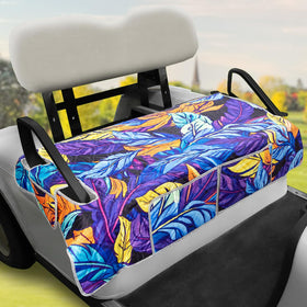 JEFBFBWE golf cart seat cover front view with pockets keeps essentials close.