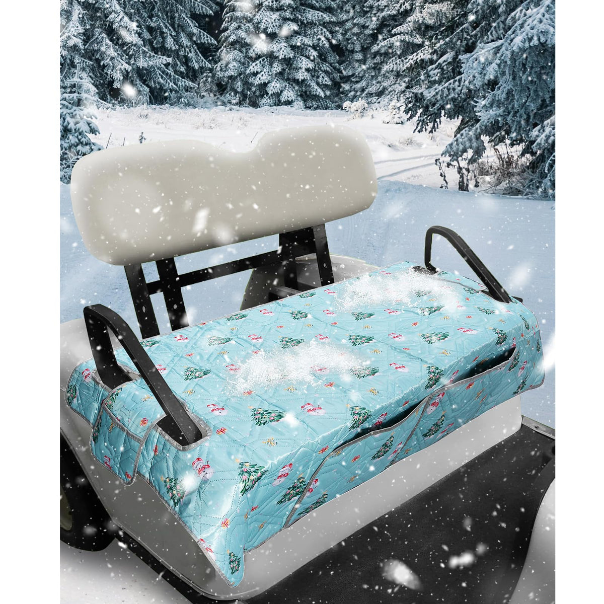 JEFBFBWE seat cover two front pockets keep essentials within reach.