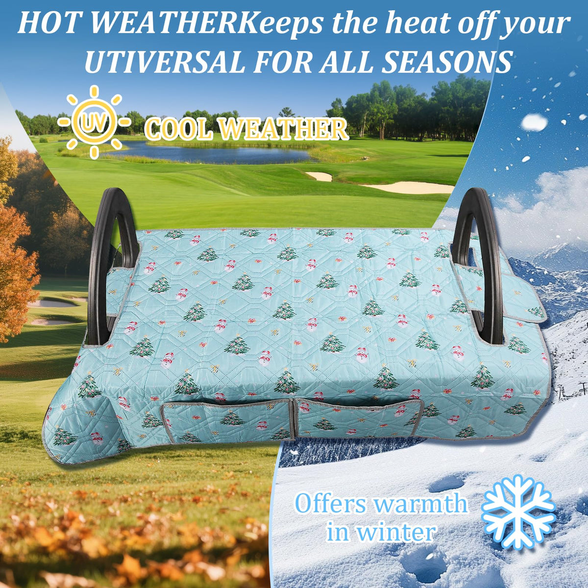 JEFBFBWE gift-ready golf cart seat cover for golf lovers.