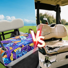 JEFBFBWE universal-fit seat cover works with EZGO, Yamaha, Club Car.