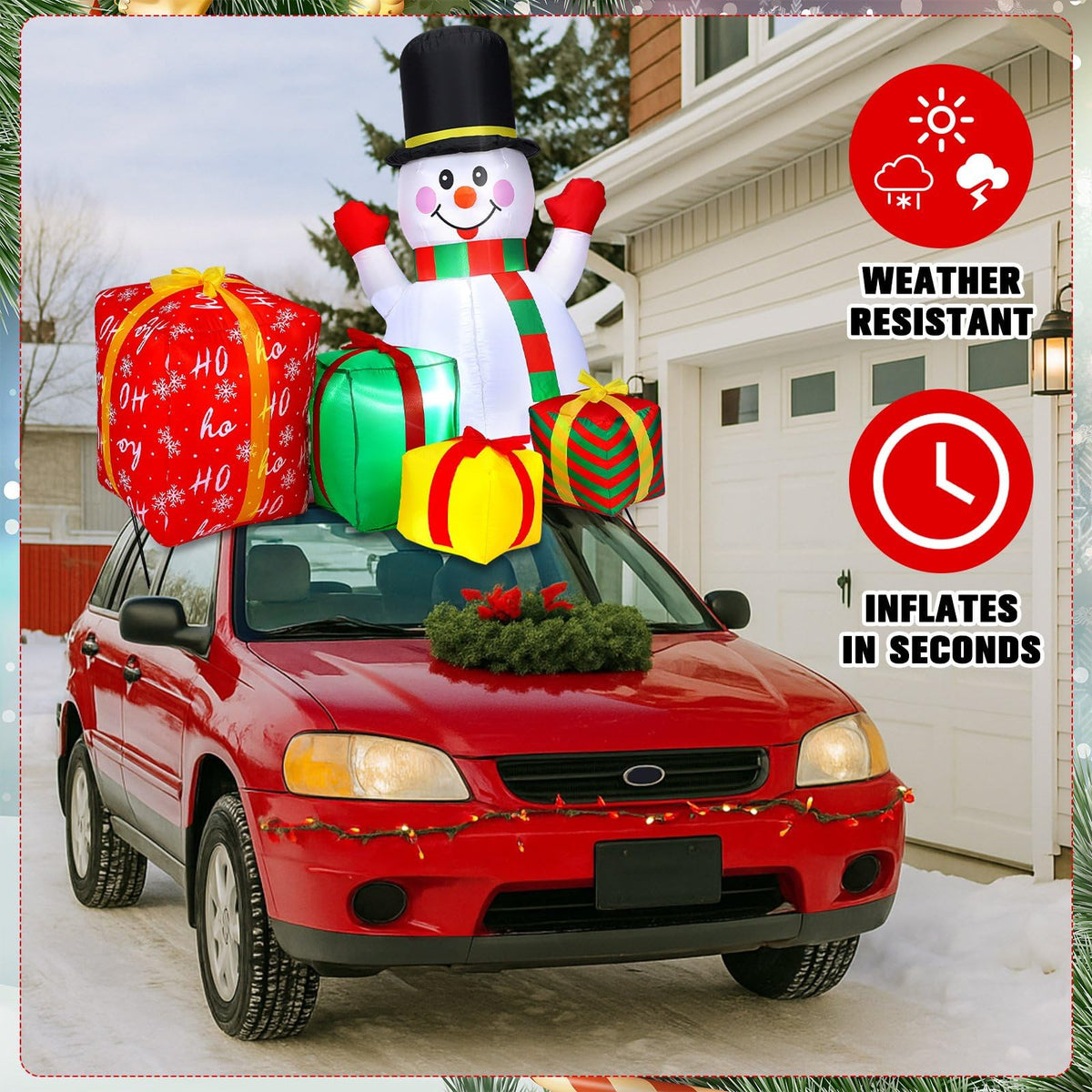 JellyArch car-top decoration on SUV showcases festive charm