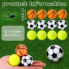 Jenaai golf balls featuring football pattern for high visibility during practice