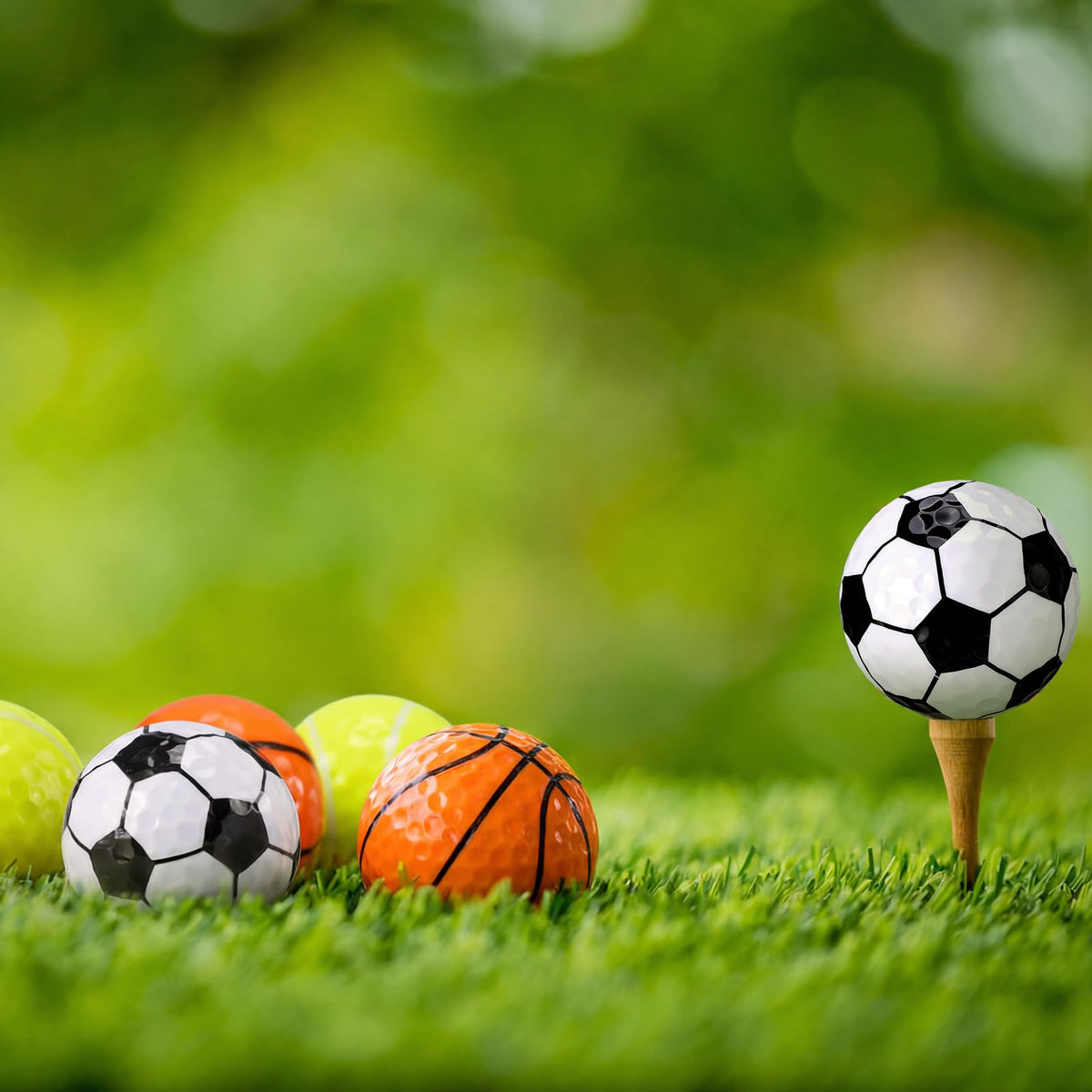 Jenaai soccer-pattern golf ball adds energetic vibe to casual rounds